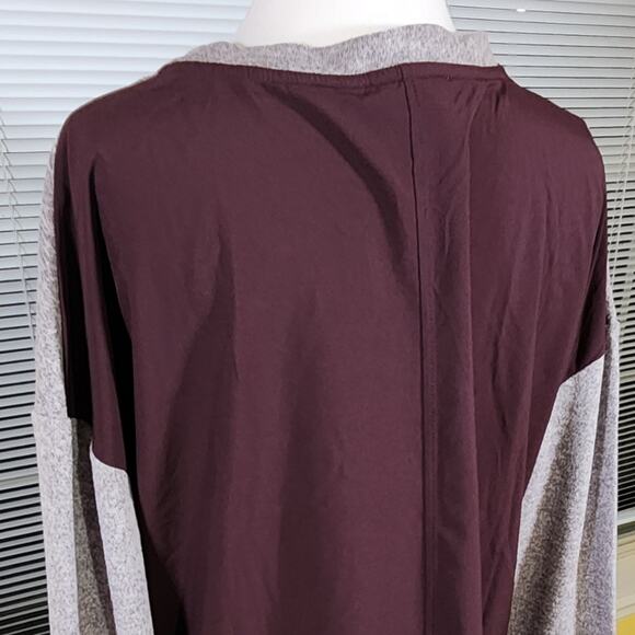 Ann‎ Taylor Loft $90 Large Light Brown Heather Sweater Front Blouse Back Top - Picture 5 of 9
